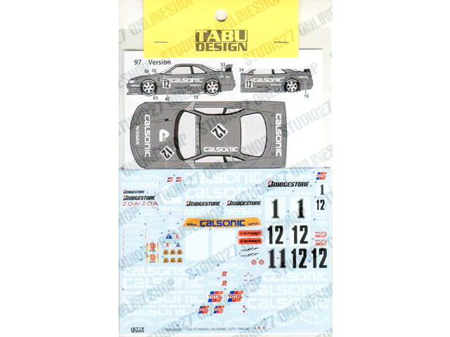 TABUデザイン 24023 1/24 Nissan Skyline GT-R(R33) CALSONIC JGTC 1995-98 Decal (for Tamiya) 【メール便可】