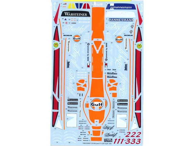 TABUデザイン 24040 1/24 マクラーレン F1-GTR Gulf #1/2/3 FIA-GT 1997 【メール便可】