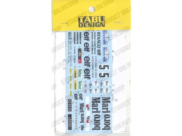 TABUデザイン 24097 1/24 Renault 5 Turbo #5 Rallye Du Var 1982 Decal for Tamiya 【メール便可】
