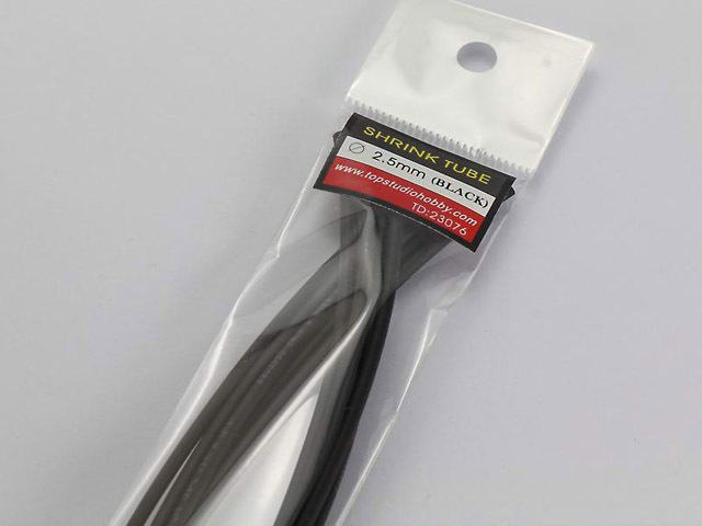 TOP STUDIO TD23076 Shrink Tube 2.5mm Black
