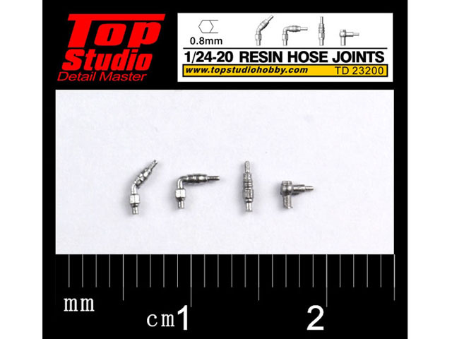 TOP STUDIO TD23200 1/24-20 (0.8mm) resin hose joints