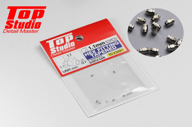 TOP STUDIO TD23261 1.1mm Hex Fitting Tapered 【メール便可】