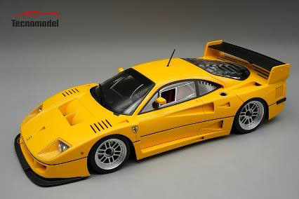 ** 予約商品 ** Tecno Model TM12-17B 1/12 Ferrari F40LM Press version 1996 Giallo Modena /ENKEI Silver wheels