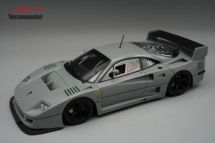 ** 予約商品 ** Tecno Model TM12-17E 1/12 Ferrari F40LM Press version 1996 Mid Gray /Black wheels