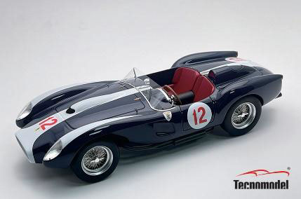 ** 予約商品 ** Tecno Model TM18-254F 1/18 Ferrari 250 TR Elaintarhanajo 1958 #12 3rd Team Askolin C.Lincoln
