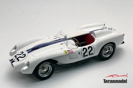 ** 予約商品 ** Tecno Model TM18-254G 1/18 Ferrari 250 TR Canadian Mosport 24 2nd #22 Mans Team E.Erickson