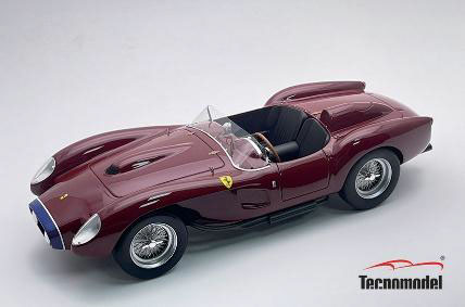 ** 予約商品 ** Tecno Model TM18-254O 1/18 Ferrari 250 TR Street version 1958 Rosso Mugello - Blue Nose