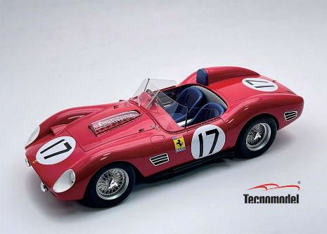 ** 予約商品 ** Tecno Model TM18-261C 1/18 Ferrari 250TR59-60 Sebring 12H 1961 3rd #17 P.Rodriguez - R.Rodriguez