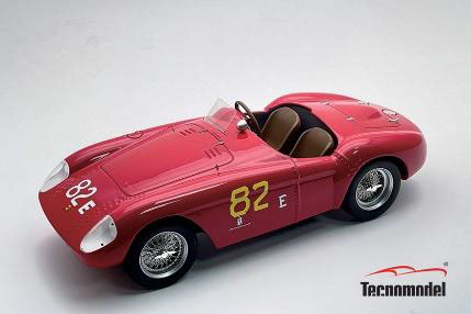 ** 予約商品 ** Tecno Model TM18-278B 1/18 Ferrari 500 Mondial Torrey Pines 6H 1956 #82E P.Hill - R. Ginther