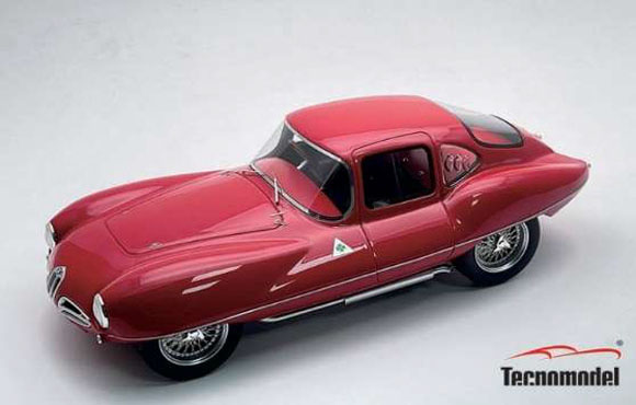 ** 予約商品 ** Tecno Model TM18-329A 1/18 Alfa Romeo C52 Disco Volante coupe 1953 Alfa Red
