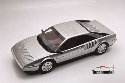 ** 予約商品 ** Tecno Model TM18-355B 1/18 Ferrari Mondial 3.2 1985 Nurburgring Silver