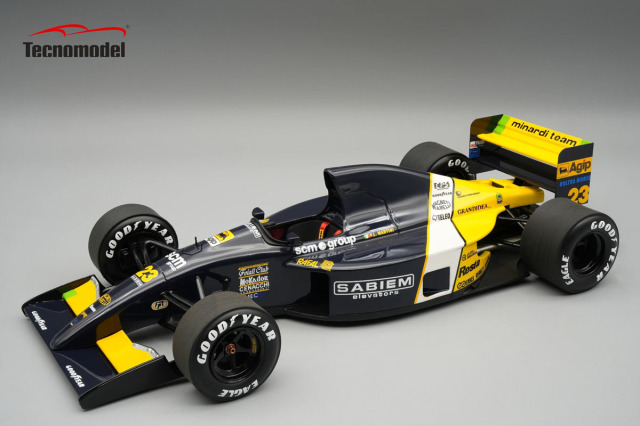 ** 予約商品 ** Tecno Model TM18-373B 1/18 Minardi M191 Monaco GP 1991 #23 Pierluigi Martini