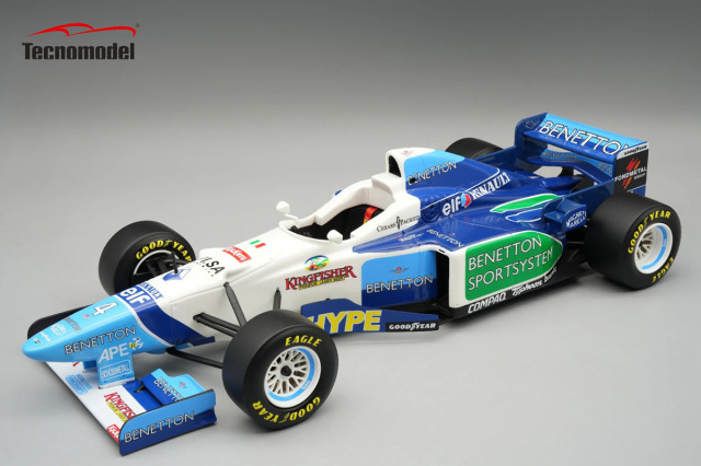 ** 予約商品 ** Tecno Model TM18-380D 1/18 Benetton B196 Monaco GP 1996 #4 Gherard Berger