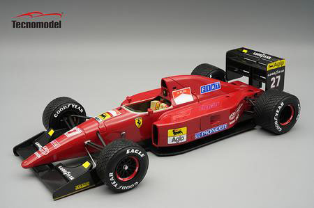 ** 予約商品 ** Tecno Model TM18-393C 1/18 Ferrari F92A Spanish GP 1992 #27 Jean Alesi (Rain Tire)