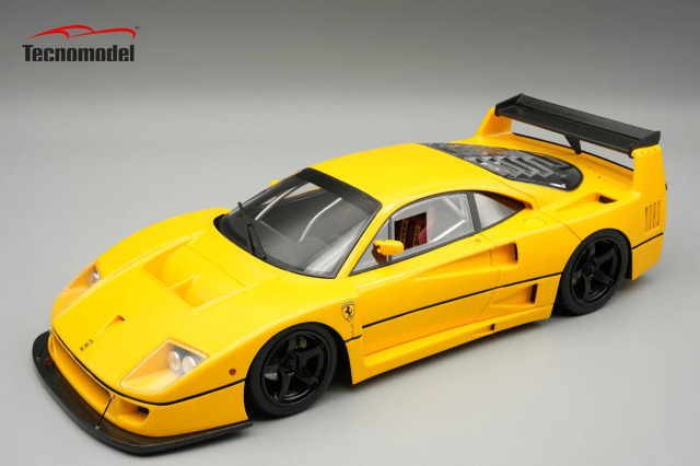 ** 予約商品 ** Tecno Model TM18-405B 1/18 Ferrari F40 LM 1994 Press Modena Yellow