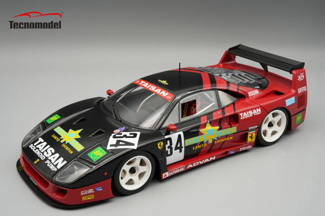 ** 予約商品 ** Tecno Model TM18-405E 1/18 Ferrari F40 LM JGTC 1995 Team TAISAN A.Reid- M.Kondo