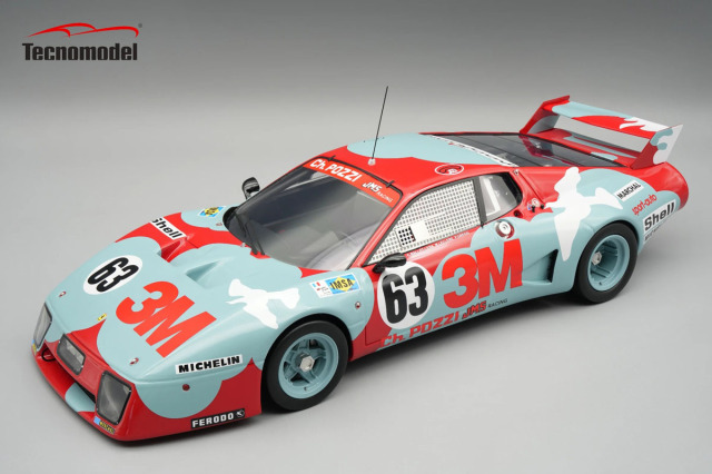 ** 予約商品 ** Tecno Model TM18-409D 1/18 Ferrari 512BB/LM Le Mans 24H 1979 #63 JMS Racing