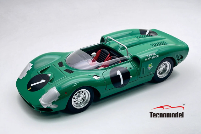 ** 予約商品 ** Tecno Model TM18-422B 1/18 Ferrari 365P2 Spider Kyalami 9H 1965 Winner #1 D.Piper - R.Attwod