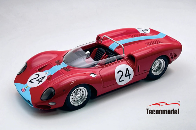 ** 予約商品 ** Tecno Model TM18-422E 1/18 Ferrari 365P2 Spider Brands Hatch 1965 #24 M.Parkes