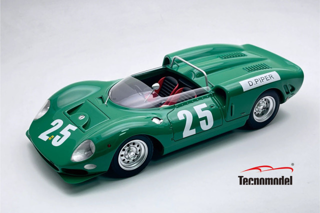 ** 予約商品 ** Tecno Model TM18-422F 1/18 Ferrari 365P2 Spider Brands Hatch 1965  #25 D.Piper