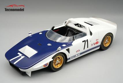 ** 予約商品 ** Tecno Model TM18-459A 1/18 Ford GT40 Roadster X1 Riverside #71 1965 C.Amon