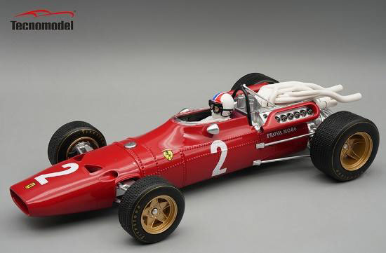 ** 予約商品 ** Tecno Model TMD18-314C 1/18 Ferrari 312 F1-67 Italian GP 1967 #2 C. Amon (with Figure)