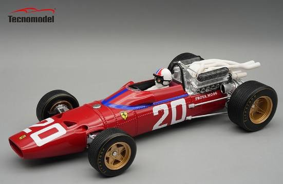 ** 予約商品 ** Tecno Model TMD18-314D 1/18 Ferrari 312 F1-67 Monaco GP 1967 #20 C.Amon (with Figure)