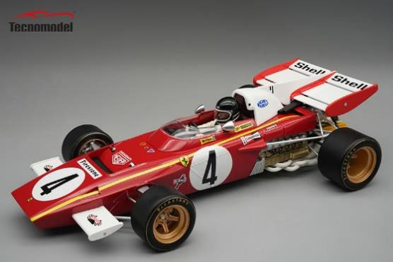** 予約商品 ** Tecno Model TMD18-315B 1/18 Ferrari 312 B2 F1 Monaco GP 1971 #4 J.Ickx (with Figure)
