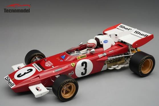 ** 予約商品 ** Tecno Model TMD18-315D 1/18 Ferrari 312 B2 F1 Dutch GP 1971 #3 C.Regazzoni (with Figure)