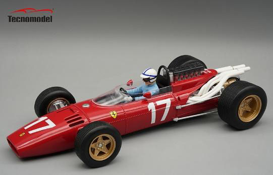 ** 予約商品 ** Tecno Model TMD18-318C 1/18 Ferrari 312 F1-67 Monaco GP 1966 #17 John Surtees (with Figure)