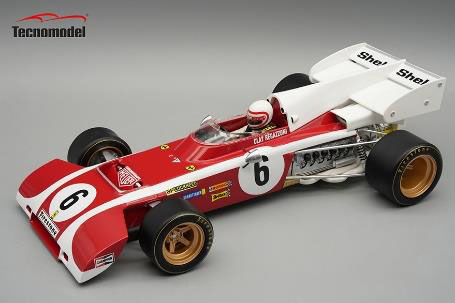 ** 予約商品 ** Tecno Model TMD18-321C 1/18 Ferrari 312 B2 South Africa GP 1972 C.Regazzoni (with Figure)