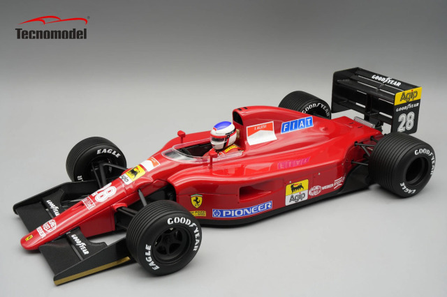 ** 予約商品 ** Tecno Model TMD18-335A 1/18 Ferrari 642 F1 British GP 1991 Jean Alesi (Rain Tires) (with Figure)