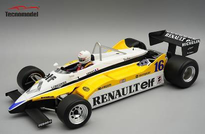 ** 予約商品 ** Tecno Model TMD18-399B 1/18 Renault RE30B Italian GP 1982 Winner Rene Arnoux (with Figure)
