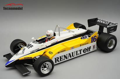 ** 予約商品 ** Tecno Model TMD18-399D 1/18 Renault RE30B French GP 1982 Winner Rene Arnoux (with Figure)