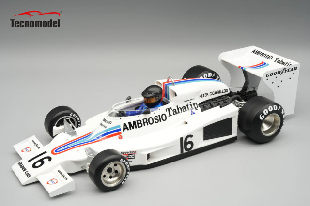 ** 予約商品 ** Tecno Model TMD18-436A 1/18 Shadow DN8 Sweden GP 1977 #16 Jackie Oliver (with Figure)