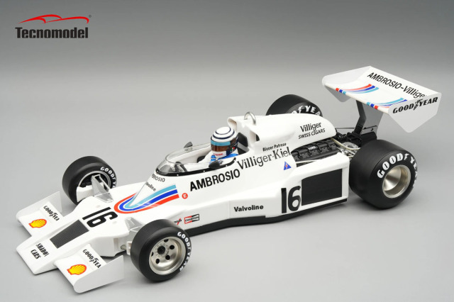 ** 予約商品 ** Tecno Model TMD18-436B 1/18 Shadow DN8 Japanese GP 1977 #16 Riccardo Patrese  (with Figure)