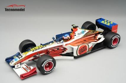 ** 予約商品 ** Tecno Model TMD18-483B 1/18 BAR Supertec 001 Monaco GP #22 1999 J.Villeneuve (with Figure)