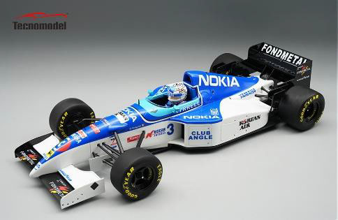 ** 予約商品 ** Tecno Model TMD18-494B 1/18 Tyrrell Yamaha 023 European GP #3 1995 G.Tarquini (with Figure)
