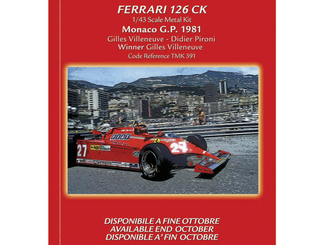 TAMEO kit TMK391 Ferrari 126CK Monaco GP 1981
