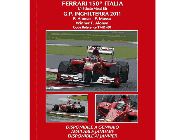 TAMEO kit TMK401 Ferrari 150 Italia British GP 2011 F.Alonso