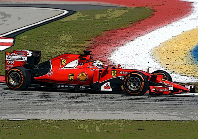 TAMEO kit TMK429 Ferrari SF15-T Malesia GP 2015 Vettel /Raikkonen