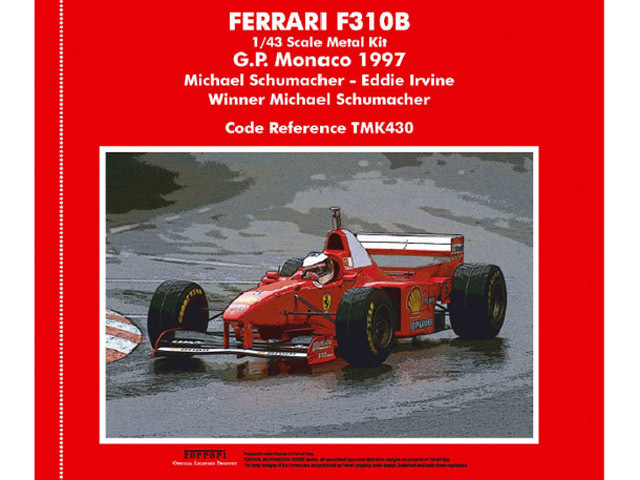 TAMEO kit TMK430 Ferrari F310B Monaco GP 1997 Schumacher /Irvine