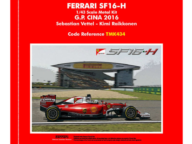 TAMEO kit TMK434 Ferrari SF16-H China GP 2016 S.Vettel /K.Raikkonen