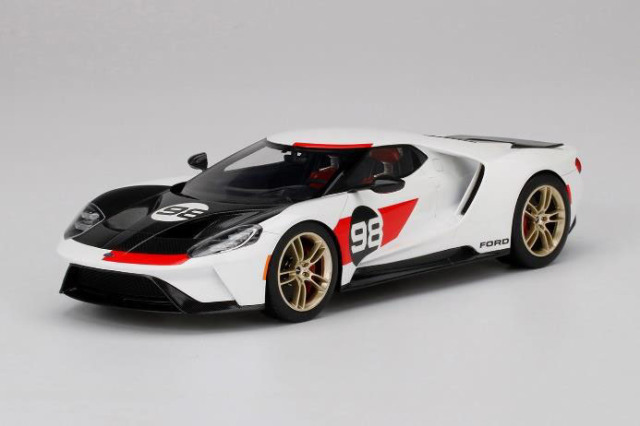 Ford GT Heritage Edition 2021 Escala 118 odelo fundido a presión