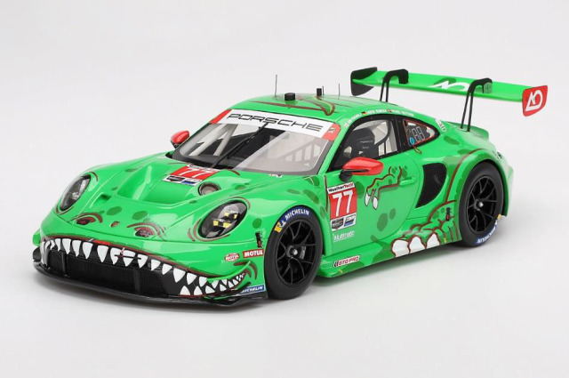 TOP SPEED TS0582 1/18 Porsche 911 GT3 R IMSA Daytona 24H GTD 2nd 2024 #77 AO Racing