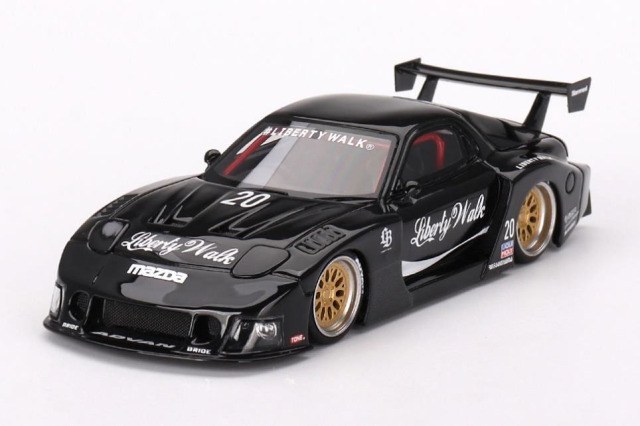 ** 予約商品 ** TSM Model TSMV0021 1/43 Mazda RX-7 LB-Super Silhouette Liverty Walk Black (RHD)