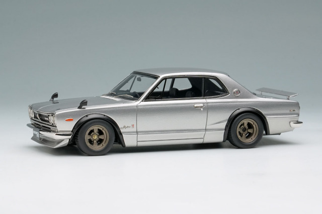 【お取り寄せ商品】 VISION VM244A Nissan Skyline 2000GT-R (KPGC10) with Spoiler (Nissan Works wheel) Silver