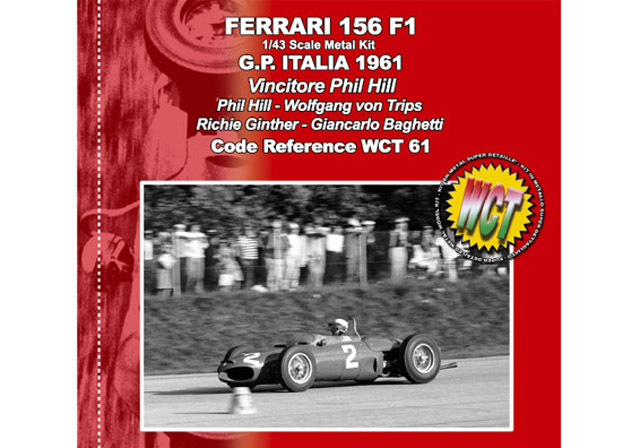 TAMEO kit WCT61 Ferrari 156 Italia GP P.Hill W.Champion 1961