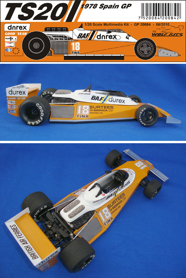 お取り寄せ商品】 WOLF Models GP20084 1/20 Surtees TS20 Spain GP