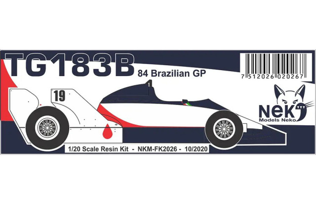【お取り寄せ商品】 Neko Models FK2026 1/20 Toleman TG183B Brazilian GP 1984
